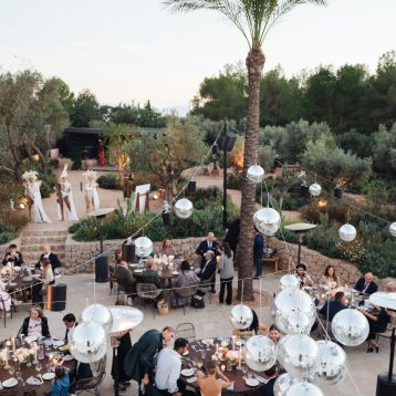Mirrorballs and disco balls ibiza wedding hire